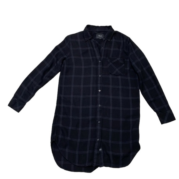 Rails Dress Women's Small Black Purple Plaid Long Sleeve Button Down Shirt - Picture 4 of 16